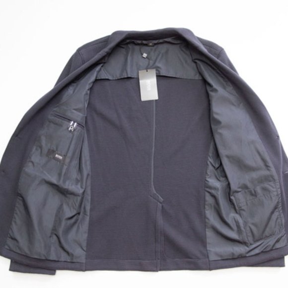 HUGO BOSS Black Rodd Striped Blue Regular Soft Blazer - Picture 6 of 9